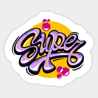 Super Typography Lettering Sticker